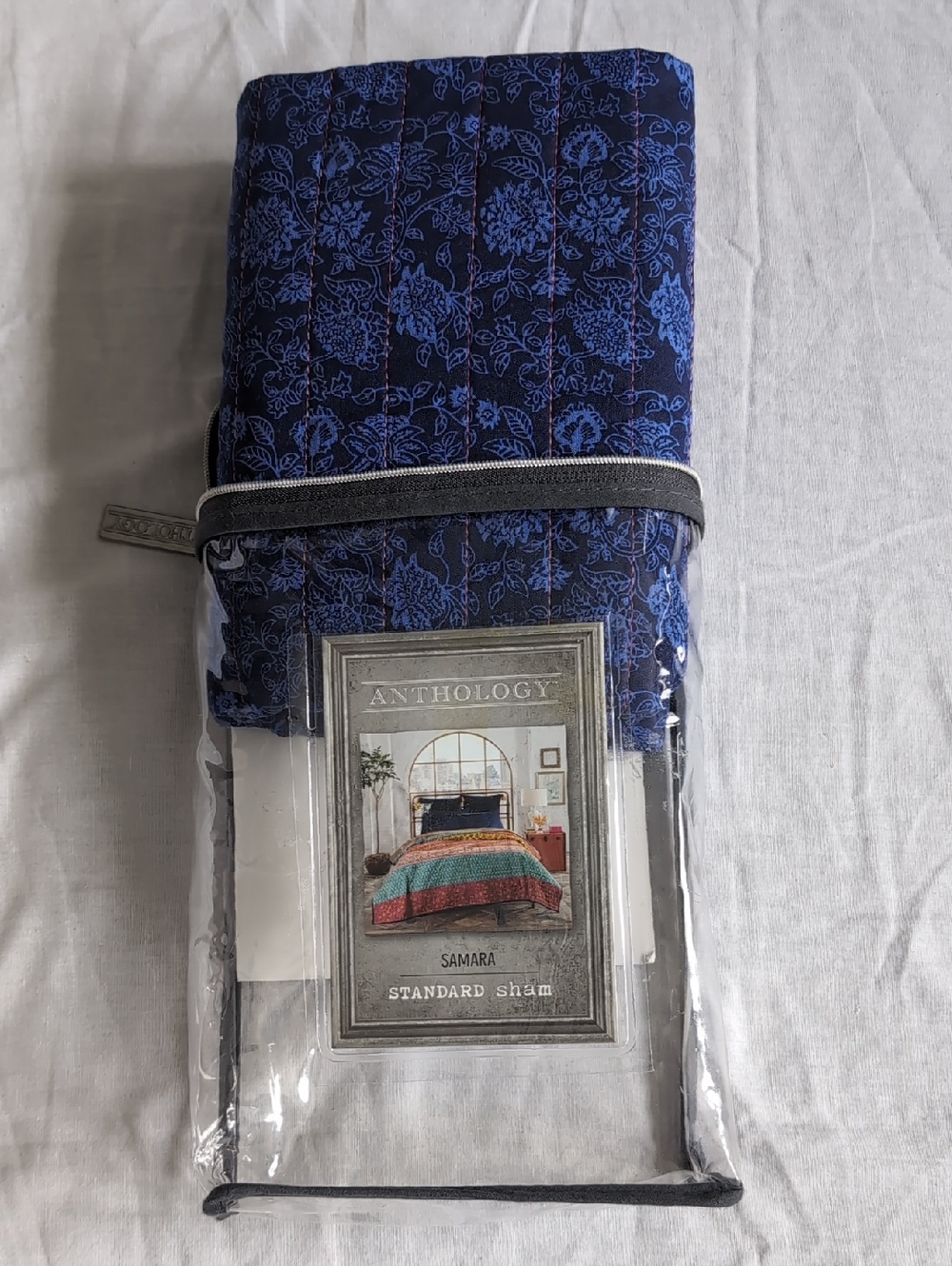Anthology "Samara" Blue Floral Standard Sham